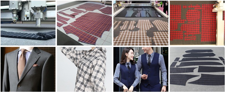 服装裁剪机出产过程样品